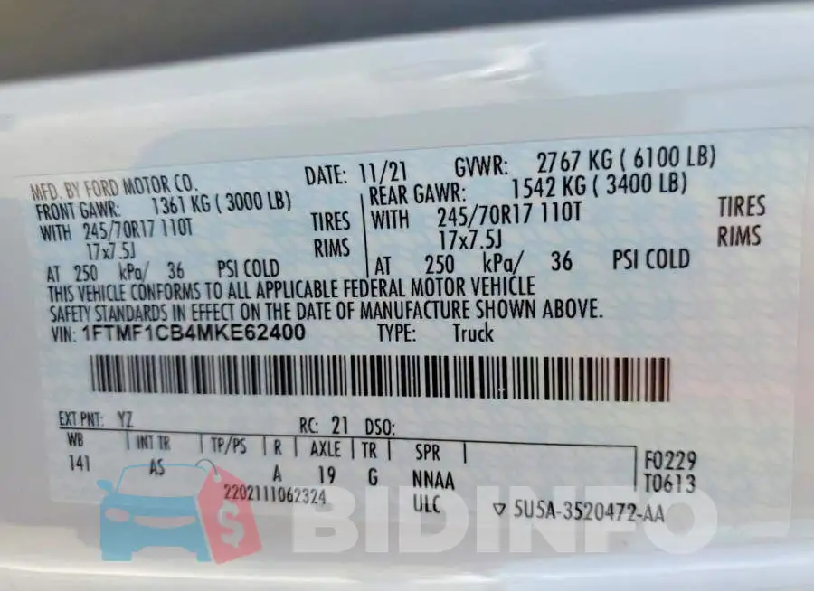 1FTMF1CB4MKE62400 Photo# 12