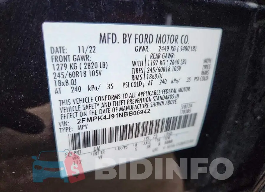 2FMPK4J91NBB06942 Photo# 12