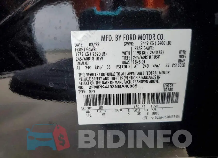 2FMPK4J93NBA40085 Photo# 14