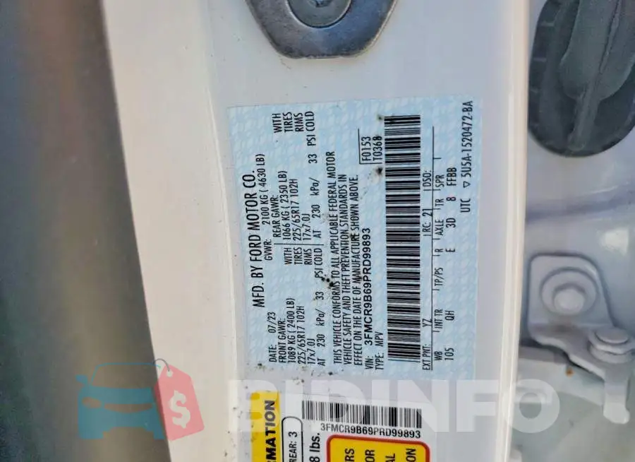 3FMCR9B69PRD99893 Photo# 13
