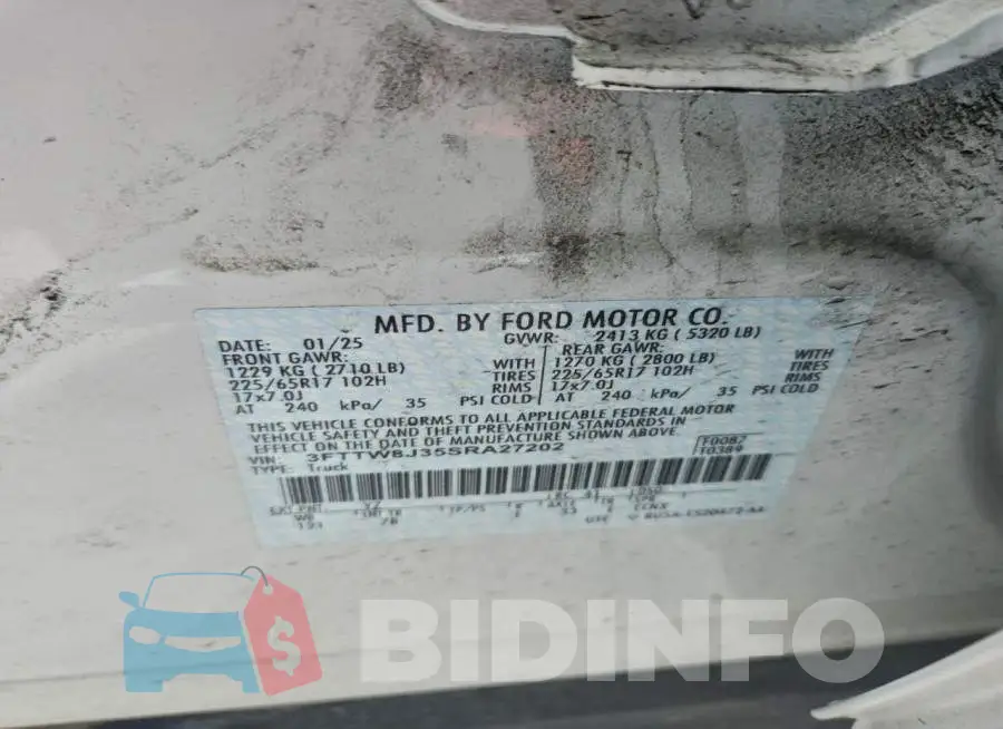3FTTW8J35SRA27202 Photo# 13