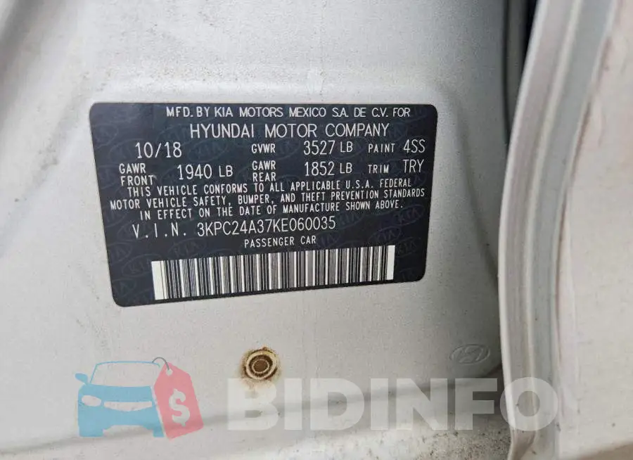 3KPC24A37KE060035 Photo# 12
