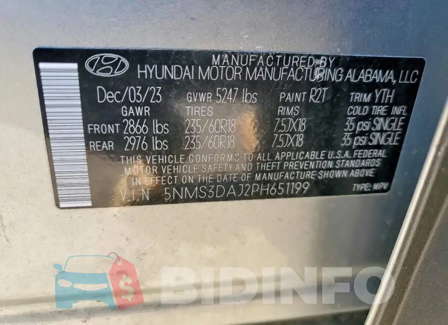 5NMS3DAJ2PH651199 Photo# 13