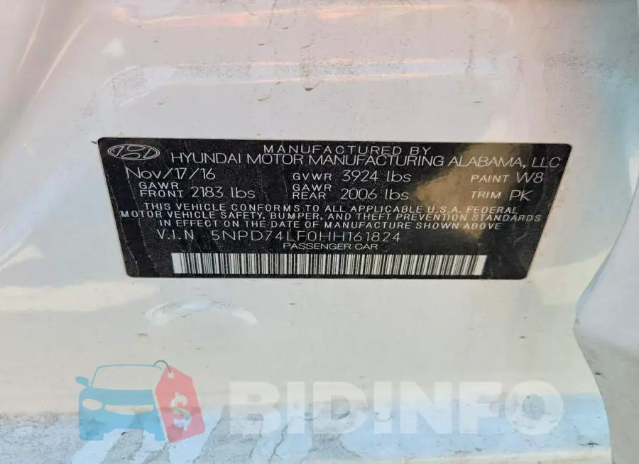 5NPD74LF0HH161824 Photo# 13