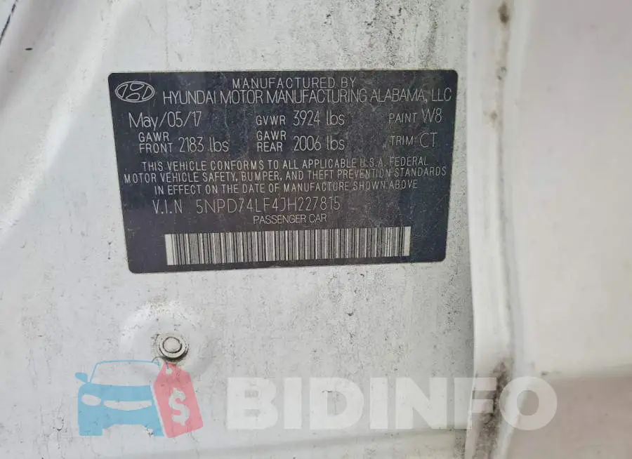 5NPD74LF4JH227815 Photo# 12