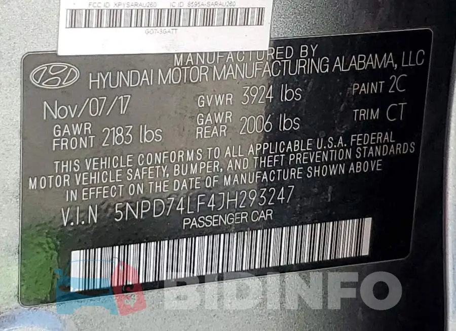 5NPD74LF4JH293247 Photo# 13