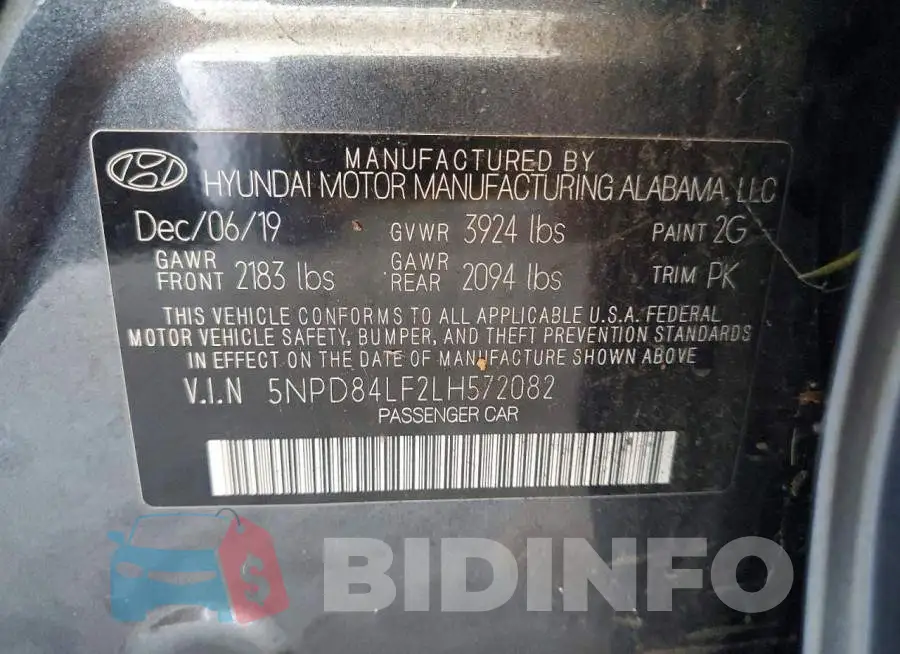 5NPD84LF2LH572082 Photo# 13