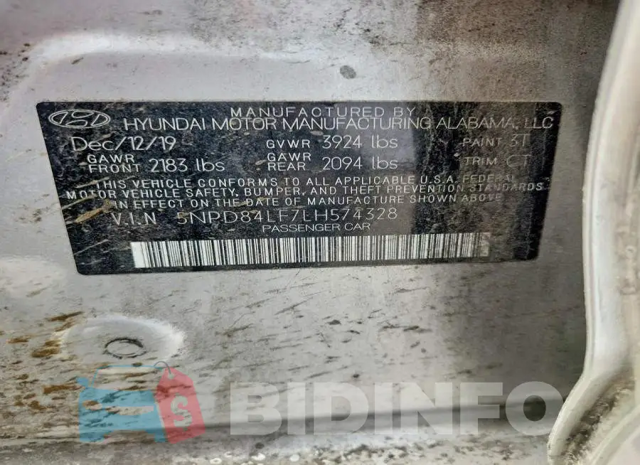 5NPD84LF7LH574328 Photo# 12