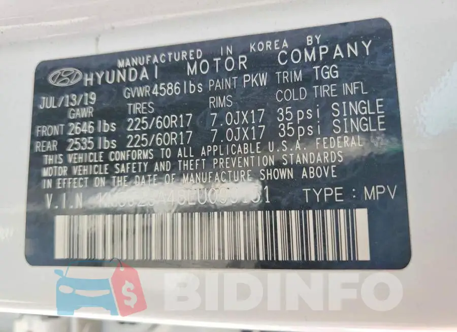 KM8J23A48LU093151 Photo# 14
