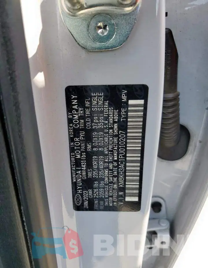 KM8KH3AC1PU010207 Photo# 14