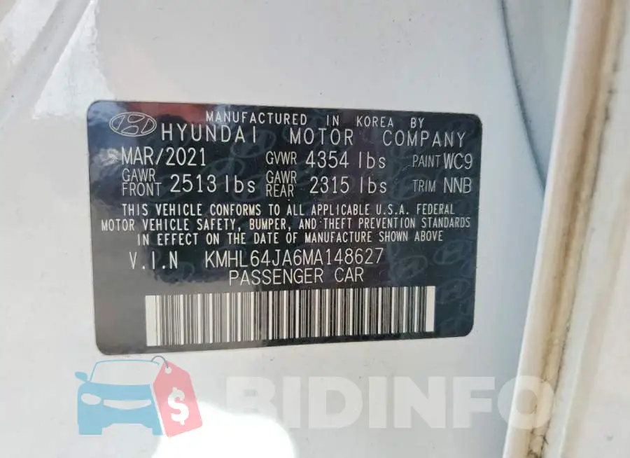 KMHL64JA6MA148627 Photo# 12