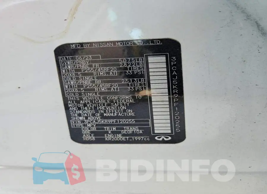 3PCAJ5KR9PF120255 Photo# 13