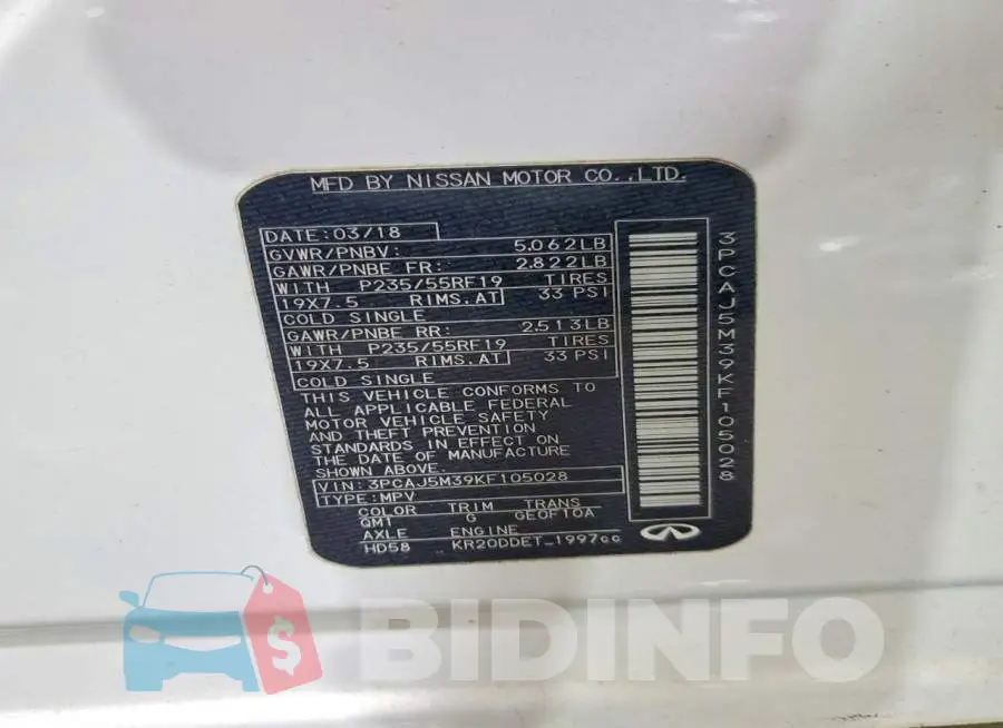 3PCAJ5M39KF105028 Photo# 13