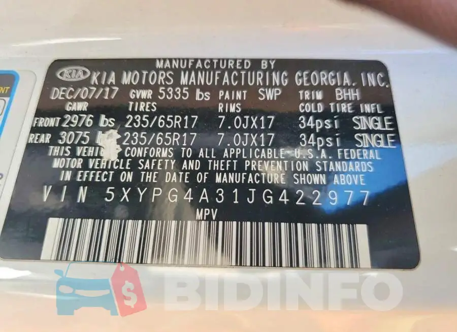 5XYPG4A31JG422977 Photo# 14
