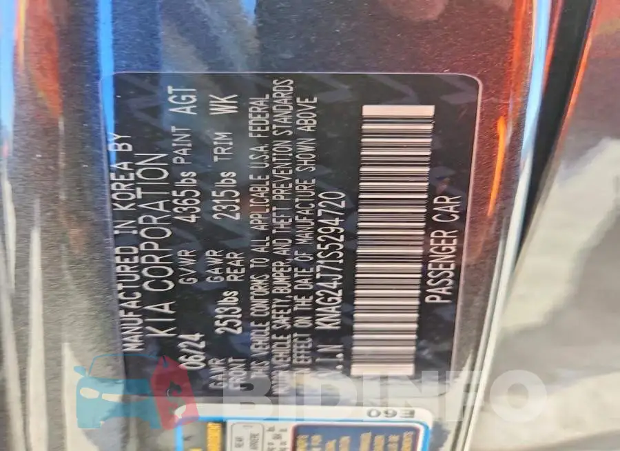 KNAG24J71S5294720 Photo# 13