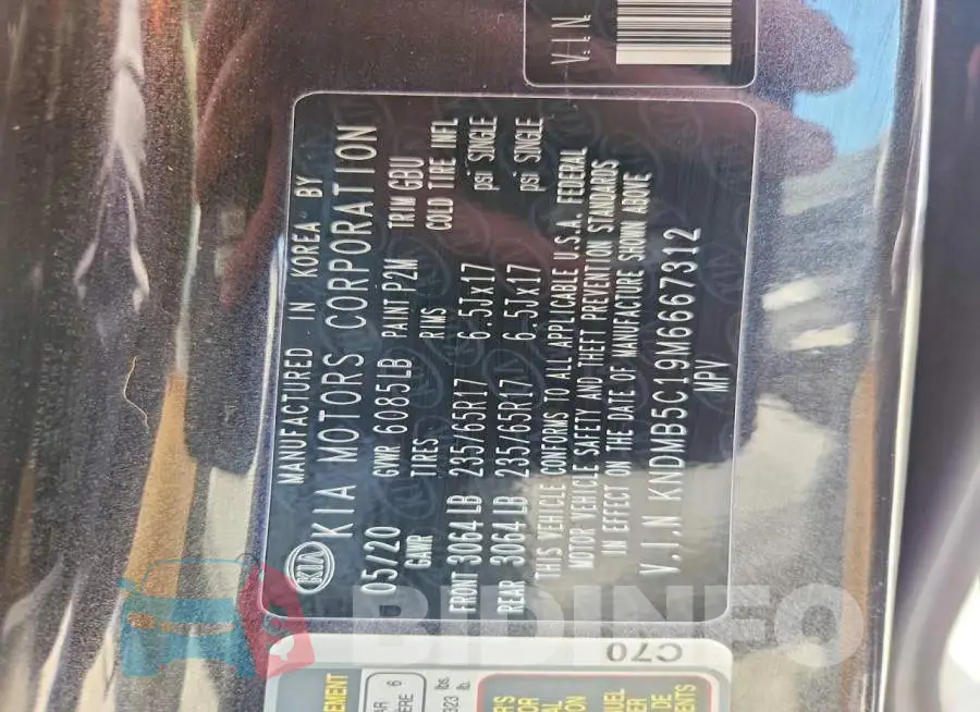 KNDMB5C19M6667312 Photo# 13
