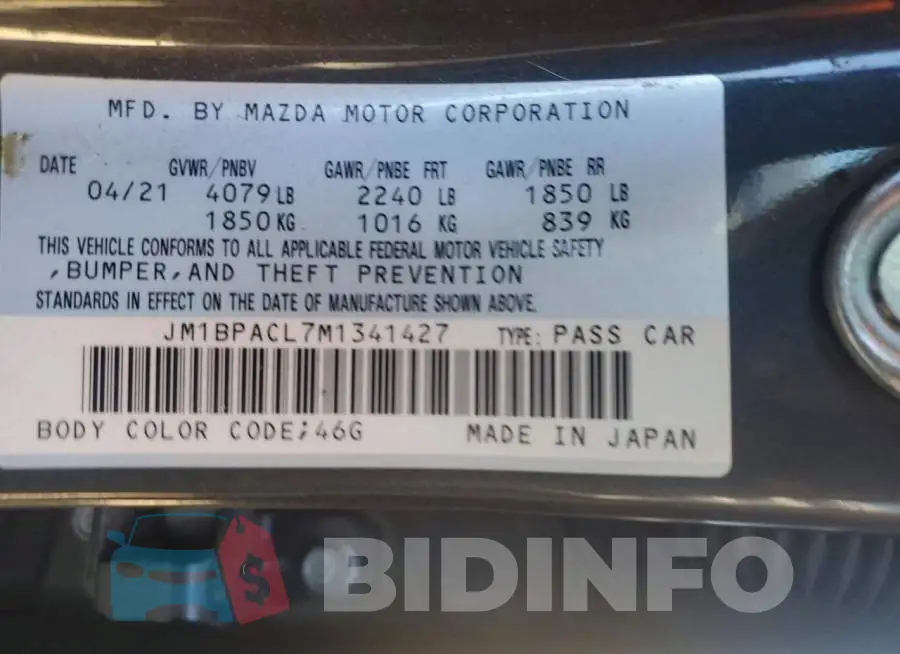 JM1BPACL7M1341427 Photo# 12