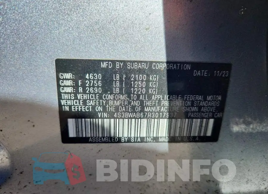 4S3BWAB67R3017937 Photo# 13