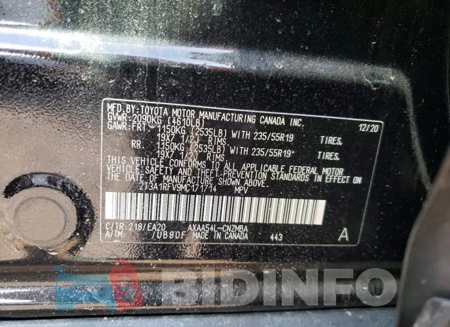2T3A1RFV9MC171714 Photo# 14