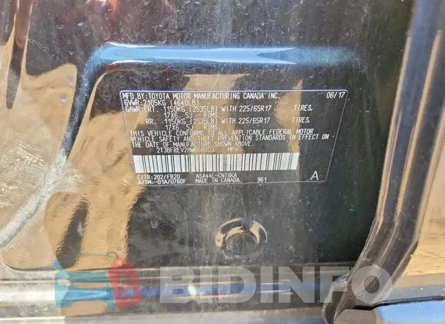 2T3BFREV2HW668003 Photo# 13