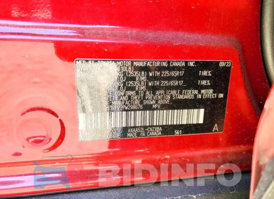2T3H1RFV2PW298676 Photo# 12