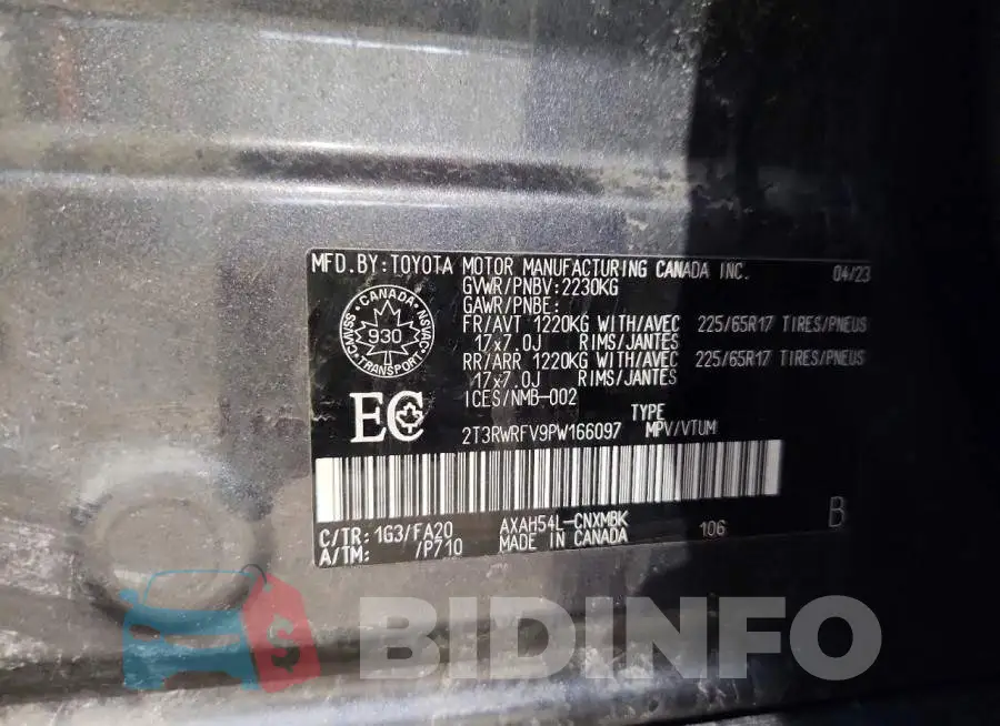 2T3RWRFV9PW166097 Photo# 12