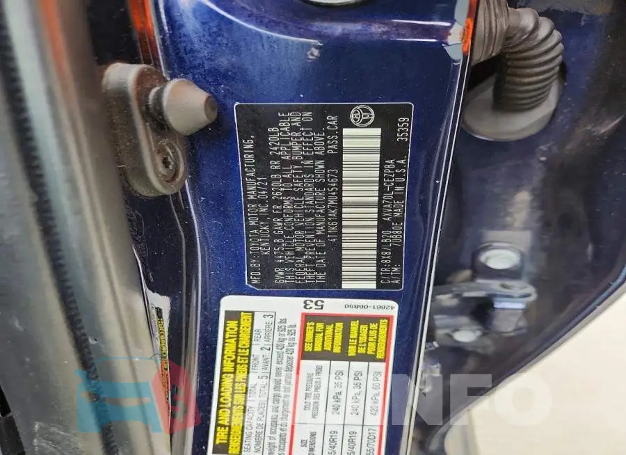 4T1K61AK7MU454673 Photo# 12