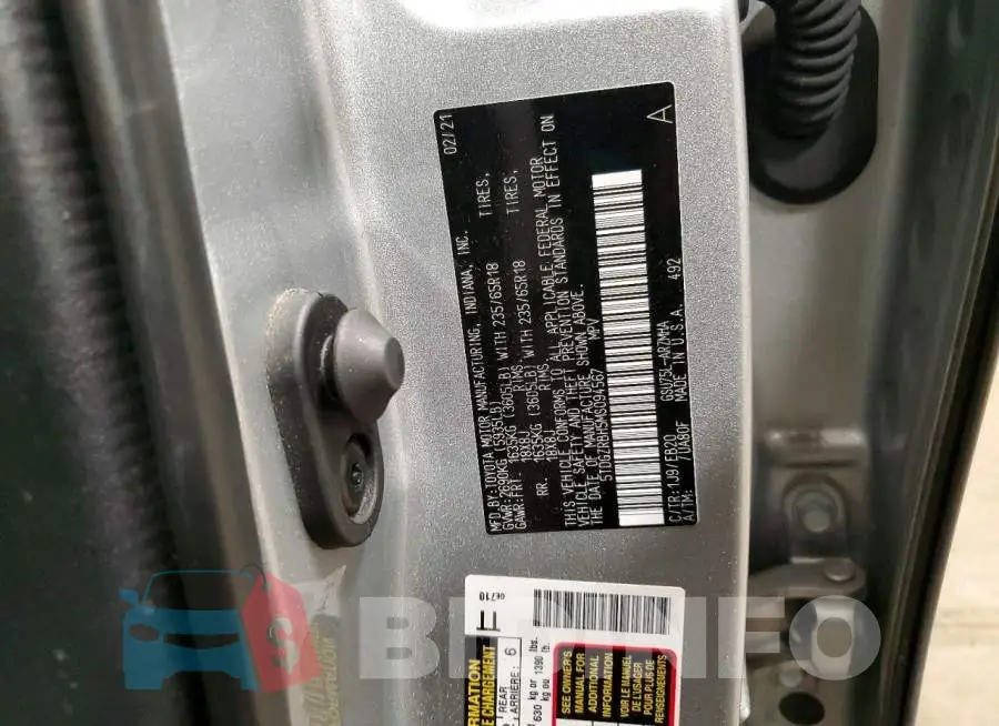5TDGZRBH5MS094567 Photo# 14