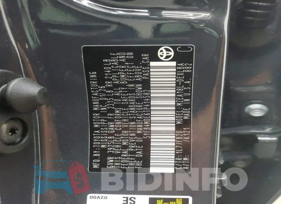 5YFB4MDE6TP414582 Photo# 13