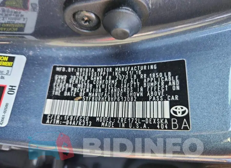 5YFBURHE8HP613082 Photo# 12