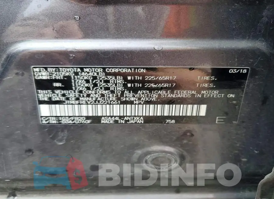 JTMBFREV2JJ221661 Photo# 13