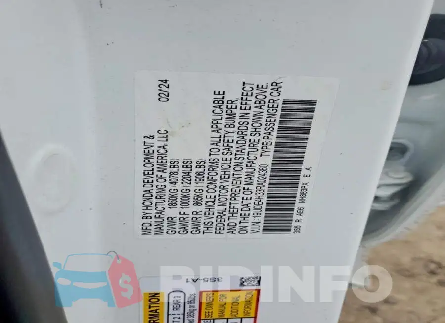 19UDE4H33RA024360 Photo# 12