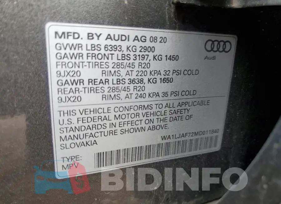 WA1LJAF72MD011840 Photo# 14
