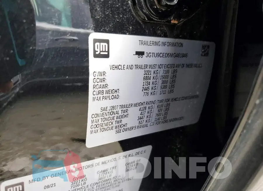 3GTU9CED5MG461846 Photo# 12