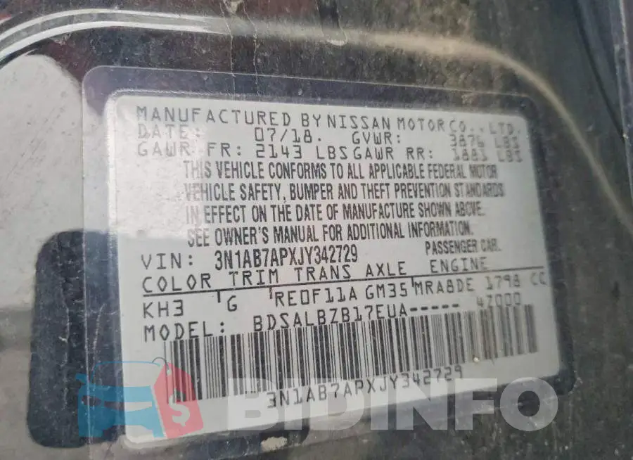 3N1AB7APXJY342729 Photo# 12