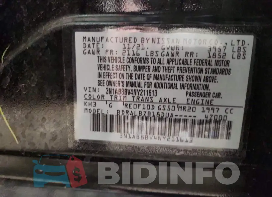 3N1AB8BV4NY211613 Photo# 13