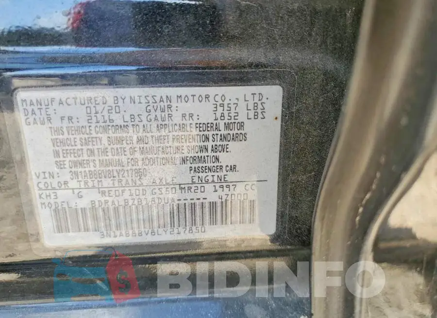 3N1AB8BV8LY217850 Photo# 12