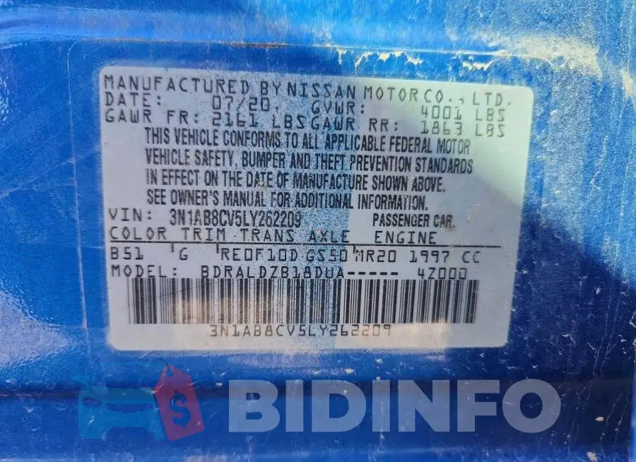 3N1AB8CV5LY262209 Photo# 12