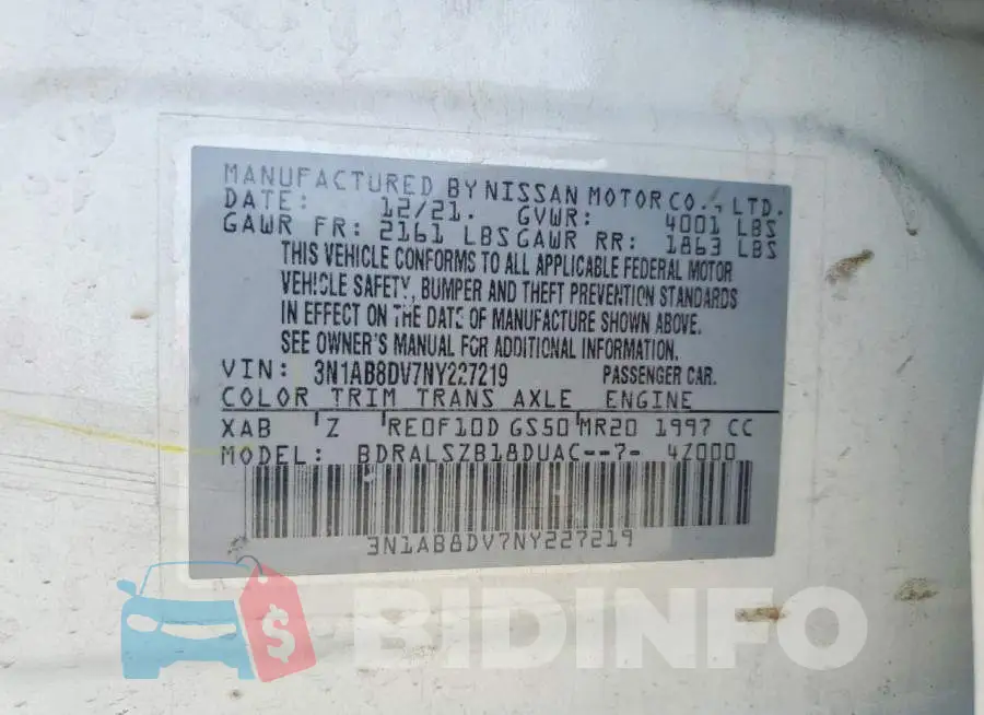 3N1AB8DV7NY227219 Photo# 12
