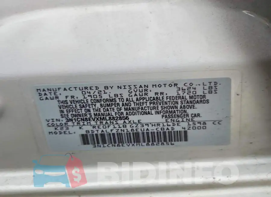 3N1CN8EVXML882856 Photo# 12