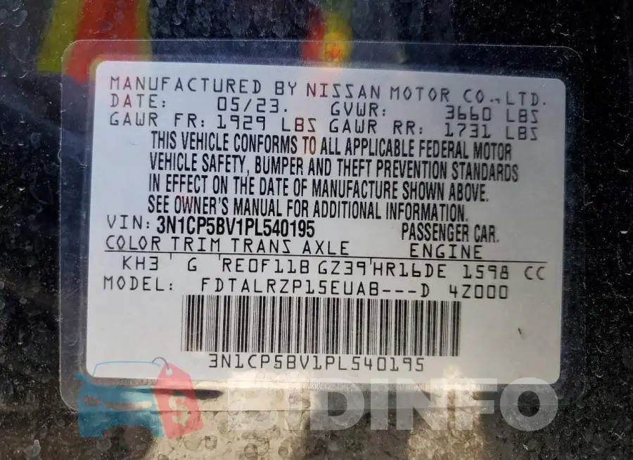 3N1CP5BV1PL540195 Photo# 13