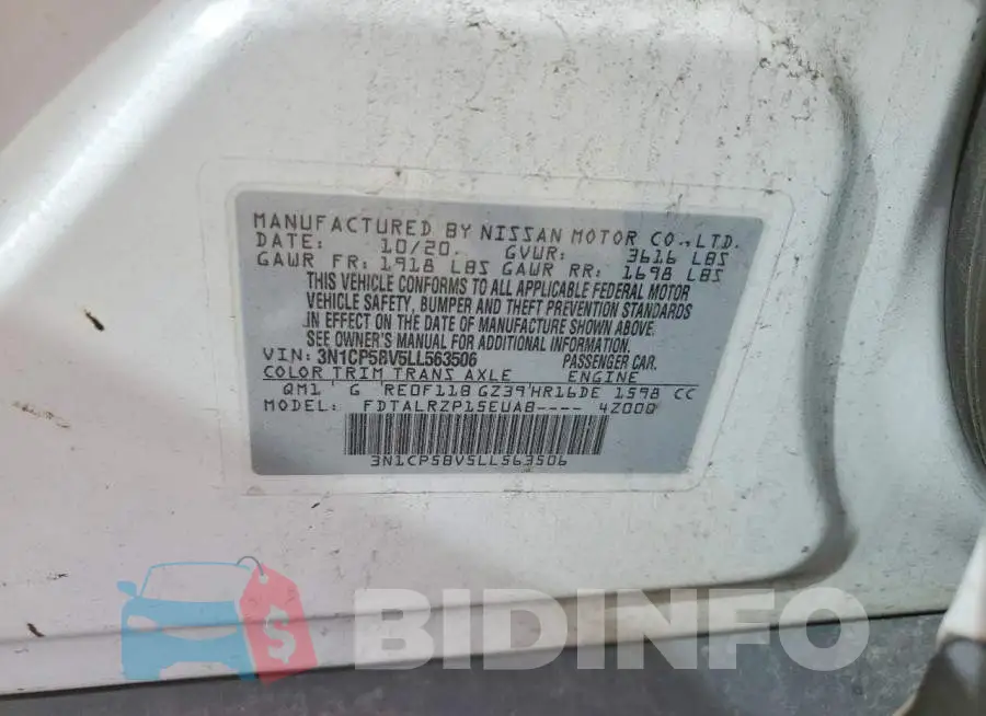 3N1CP5BV5LL563506 Photo# 12
