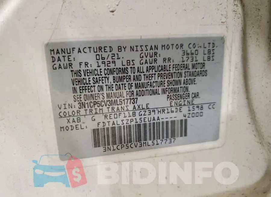 3N1CP5CV3ML517737 Photo# 13