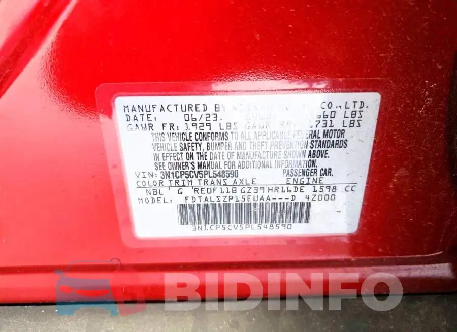3N1CP5CV5PL548590 Photo# 13