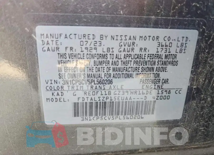 3N1CP5CV5PL560206 Photo# 12