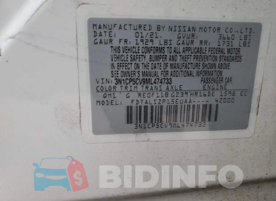 3N1CP5CV9ML474733 Photo# 13