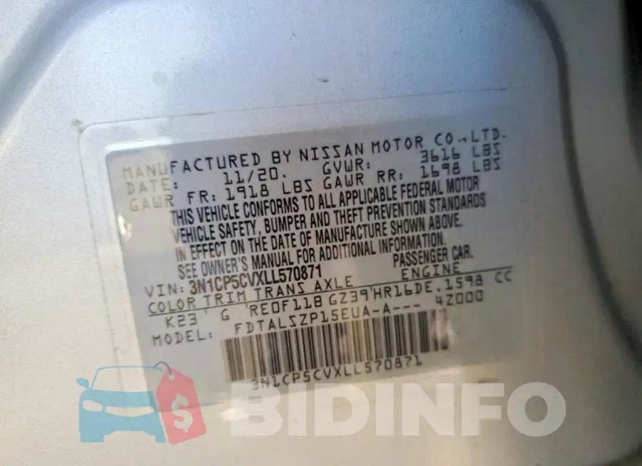 3N1CP5CVXLL570871 Photo# 14