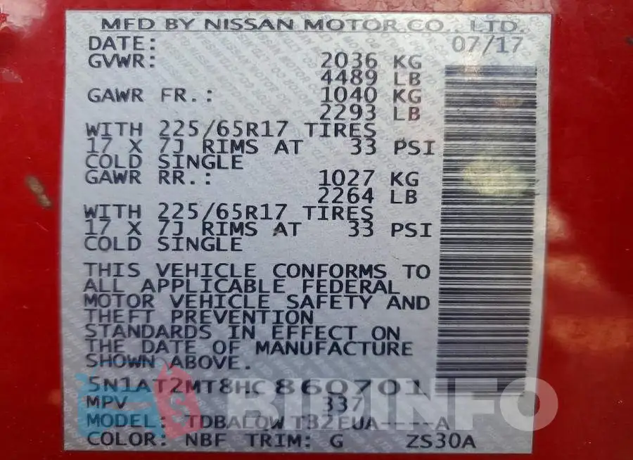 5N1AT2MT8HC860701 Photo# 13