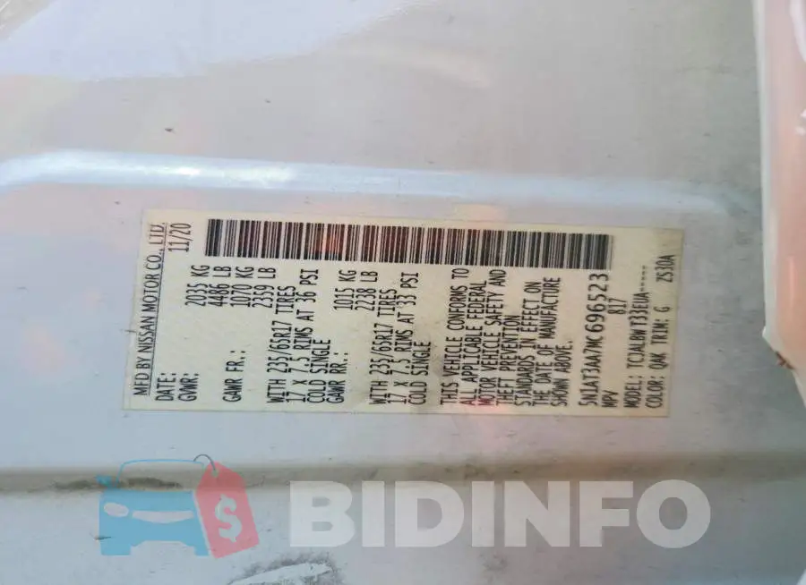 5N1AT3AA7MC696523 Photo# 13