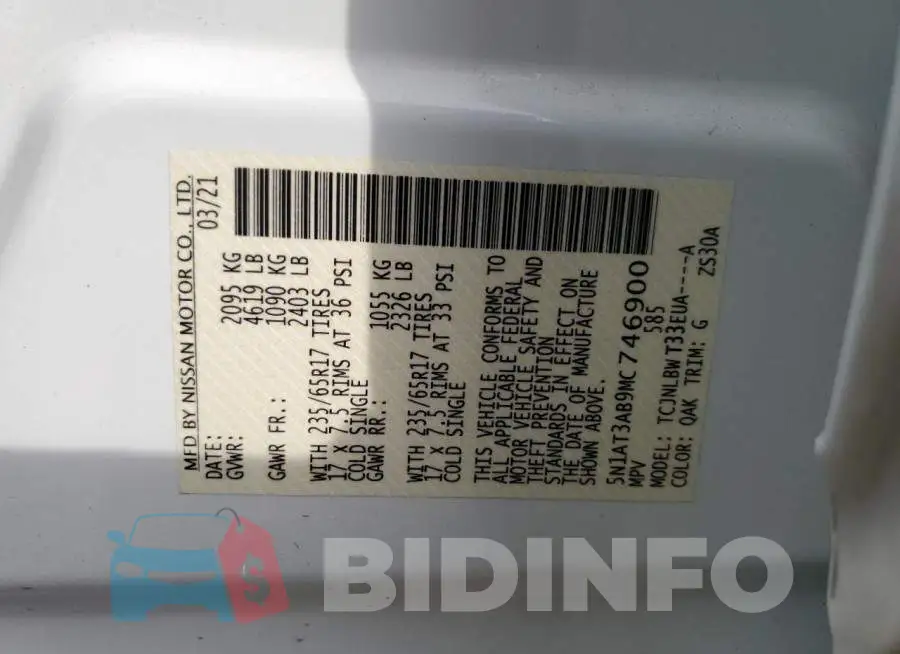 5N1AT3AB9MC746900 Photo# 13